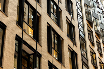 Abstract view of windows on a building