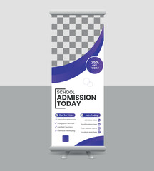 Roll up banner template design, pull up design, Banner Layout with banner stand or flag design for business