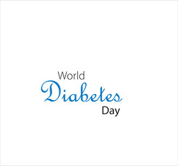 World diabetes day awareness poster banner background design with blue ribbon and circle badge on world map banner vector illustration