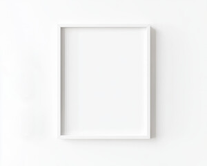 simple white picture frame is displayed against clean white background, perfect for showcasing artwork or photographs. This minimalist design enhances any decor style
