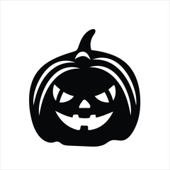 A beautiful Happy Halloween pumpkin vector design art 