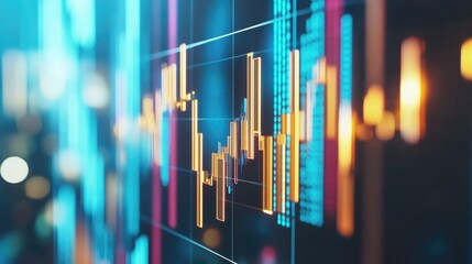 Obraz premium Abstract Financial Data Visualization Background