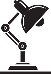 Table desk light silhouette vector illustration isolated on a white background