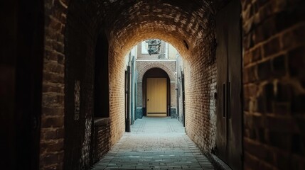 Fototapeta premium Serene Archway Leading to an Open Doorway