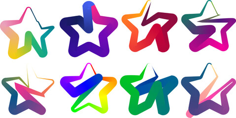 star design, 3d star, gradient color star, star icon