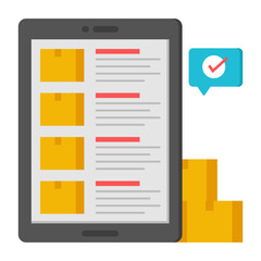 Perfect design icon of mobile parcels

