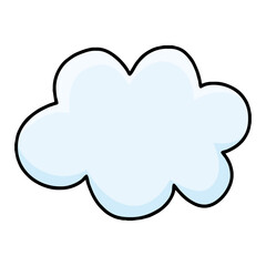 Nuvola cloud nuvoletta azzurra stile fumetto cartoon vettoriale editabile