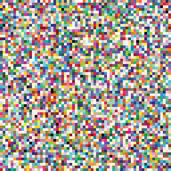 background of 4096 small colored squares arranged in a 64 by 64 grid like a multicolored checkerboard