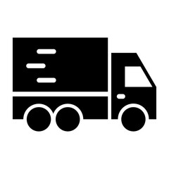 Truck Glyph Icon Design