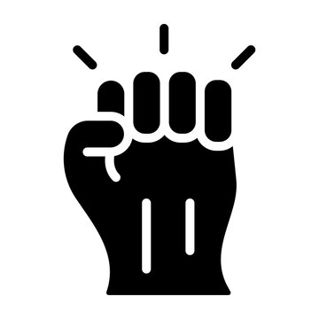Fist up Glyph Icon Design