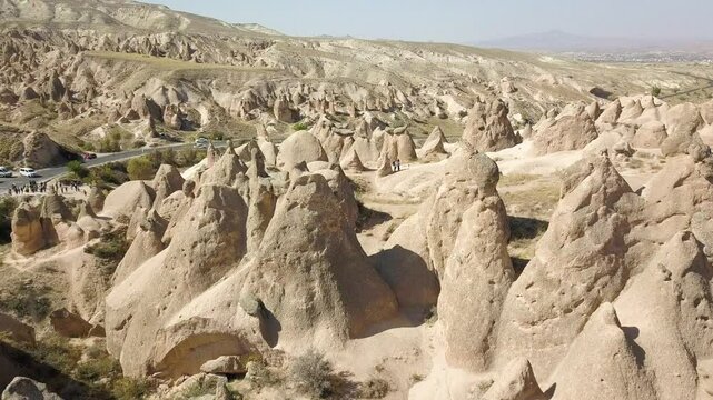 Drone video of the Imagination Valley Devrent Cappadocia Turkey