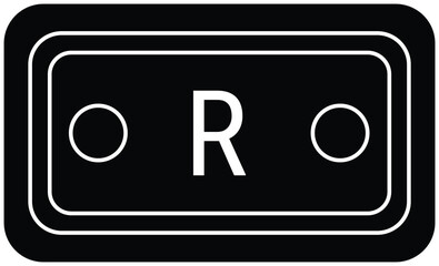 Black south african rand note icon currency finance illustration 