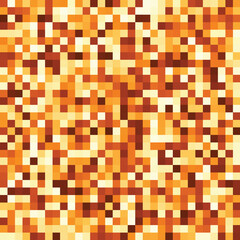 thousands of small colored squares in various shades and tones of red and orange