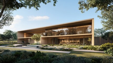 Obraz premium Modern Architectural Design with Natural Surroundings