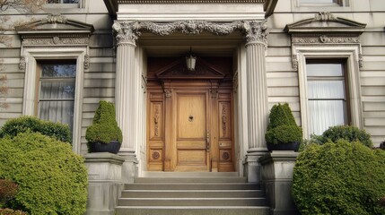 Elegant Entrance of Grand Historic Building