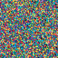 many small squares arranged in rows and columns with random colors all having the same size like pixels