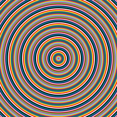background of many colorful concentric circles with an almost hypnotic effect with a single common center