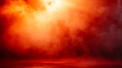 Naklejka premium Red and Orange Smoke Background with Bright Light, Red Smoke, Orange Smoke