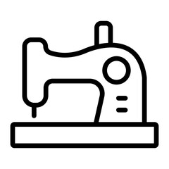 Sewing Machine Vector Line Icon Design