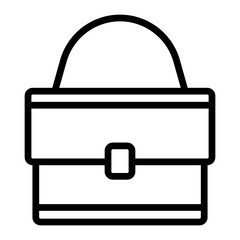 Clutch Bag Vector Line Icon Design