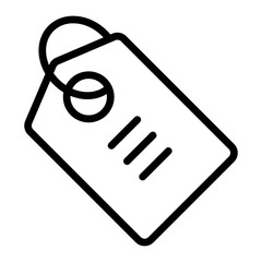 Retail Tag Vector Line Icon Design
