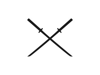 Samurai sword katana vector illustration icon. Katana sword. Katana Weapon Icon Isolated on Black and White Vector Graphic. Set of samurai sword silhouette. vector illustration on white background.