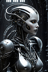 Fototapeta premium Portrait of a Cyber woman