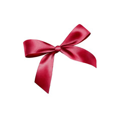 Watercolor illustration of red bow