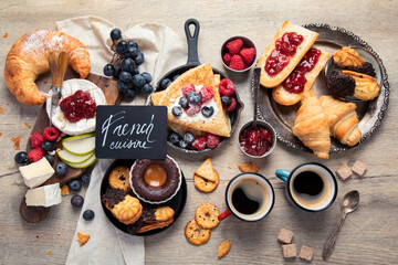 Fresh and delicious french desserts and sweets.
