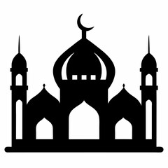 Silhouette Vector Mosquito Icon Logo on White Background