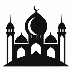 Silhouette Vector Mosquito Icon Logo on White Background