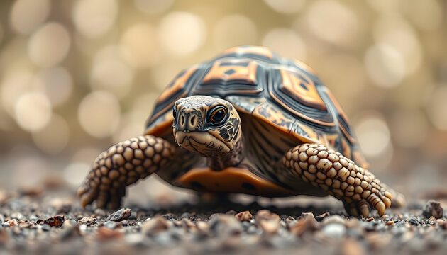 Shot of a sulcata tortoise shell pattern with a very cool bokeh background isolated with white highlights, png