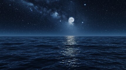 Clear Night Sky with Bright Stars and the Milky Way