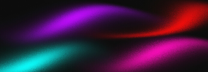 Grainy northern lights banner.