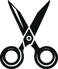 Scissor icon. Black scissor icon isolated on white background. Scissor symbol. Vector illustration