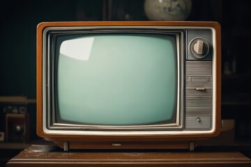 Retro TV screen mockup available in PNG with a clear, transparent design.