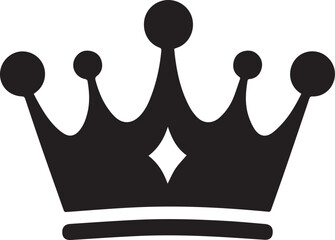 Minimalist crown silhouette, Crown silhouette logo, Crown vector Icon.