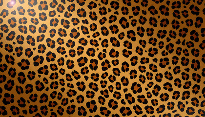 leopard seamless pattern brown color illistration texture design isolated with white highlights, png
