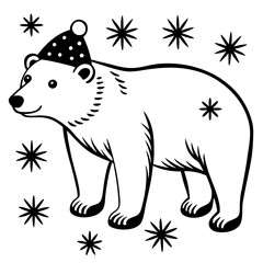 polar bear on a snow