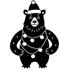 black and white bear
