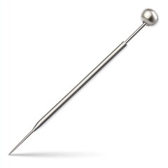 A stainless steel tool with a pointed end and a rounded top, used for various tasks.