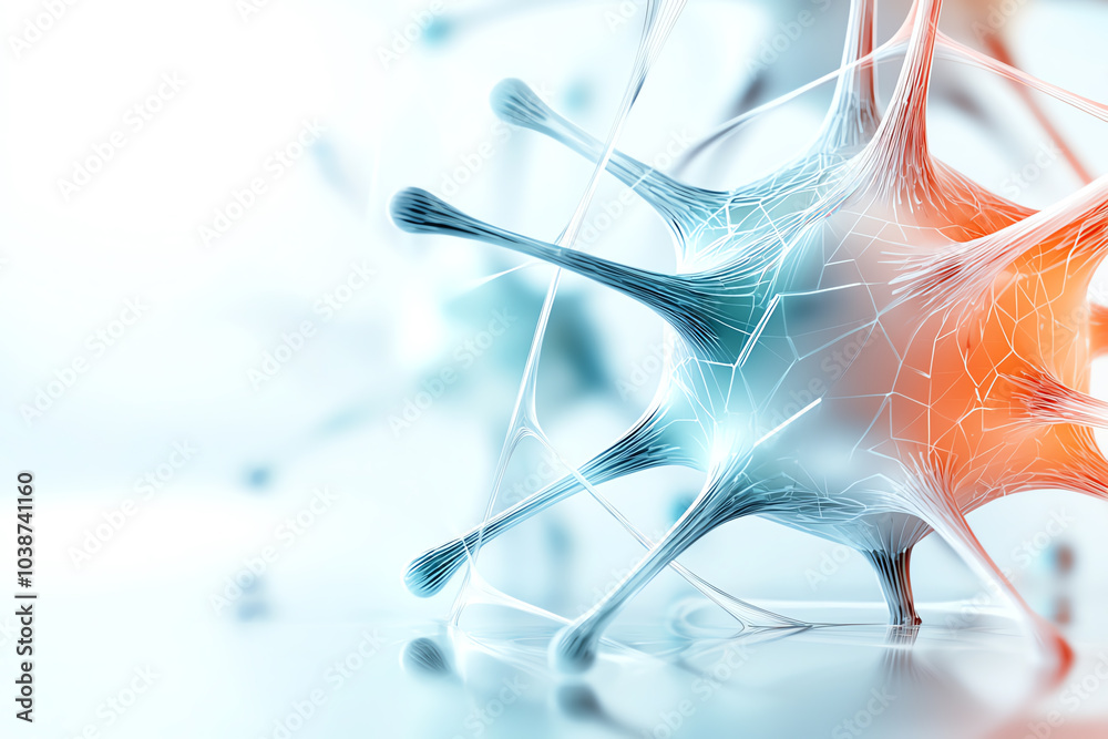 Poster illuminated neural network an abstract visualization of connectivity and intelligence in a glowing r