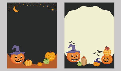 ハロウィンモチーフのかわいいテンプレート