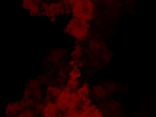 Red smoke in dark background. Illustration3d abstract style, for graphic design and background.