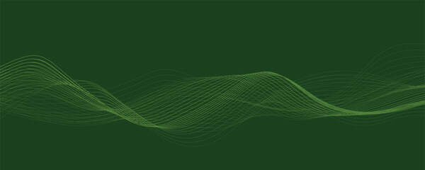 green abstract wave background