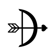 Cupid bow arrow icon with simple and modern design valentine theme