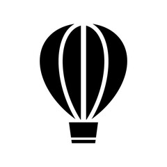 Obraz premium Hot air balloon silhouette icon with simple and modern design
