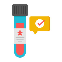An editable design icon of sample tube, lab apparatus

