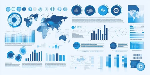 This infographic uses blue colors to visually represent ten key points for corporate design.