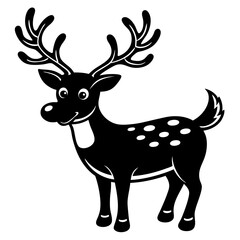 christmas pudding with holly on toreindeer with a red nose